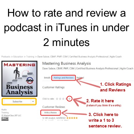 Leave a rating and review in iTunes