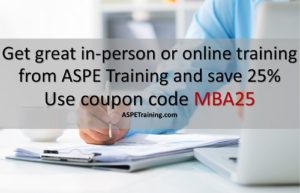 Get a 25% discount on training from ASPE