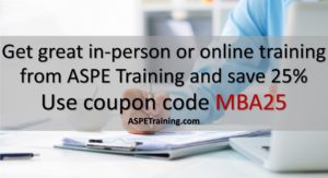 Save 25% on training from ASPE