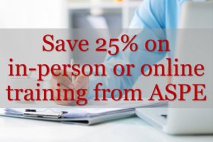 Save 25% on training from ASPE Training