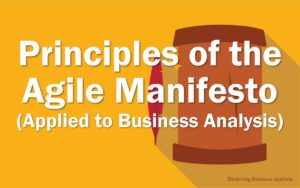 Principles of the Agile Manifesto applied to business analysis