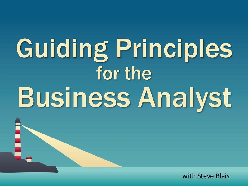 MBA126: Guiding Principles for the Business Analyst