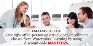 Save 25% on training from Watermark Learning
